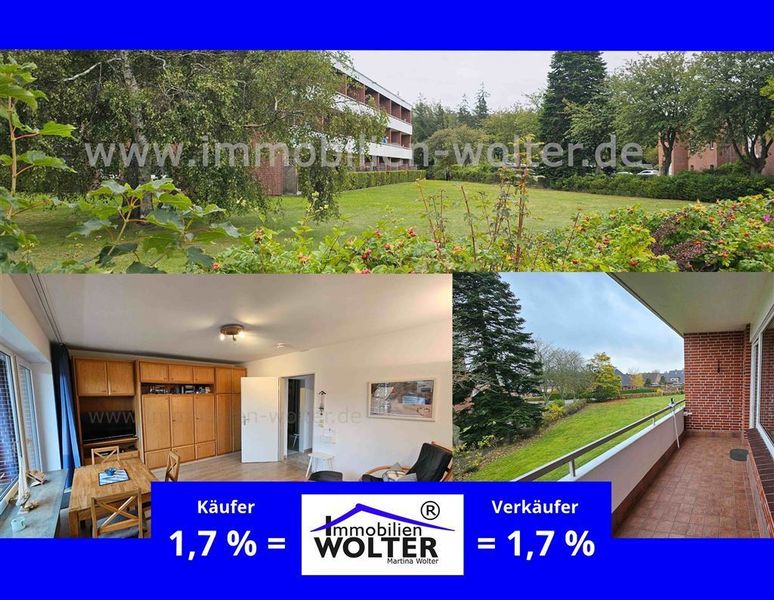 *** Wohnen in Wyk: 2-Zimmer-Wohnung mit Südwestbalkon Pkw-Stellplatz ***